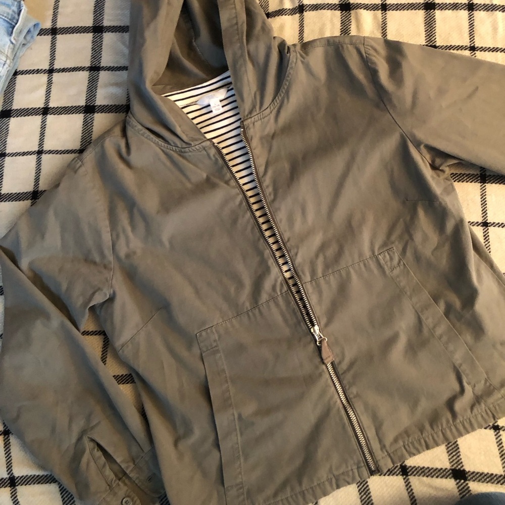 Faded Glory Olive Green Hooded Zip Jacket